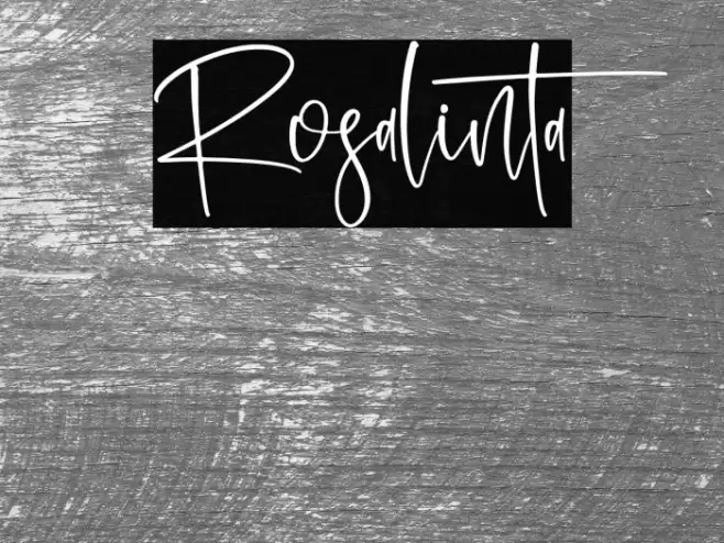 Rosalinta Font examples