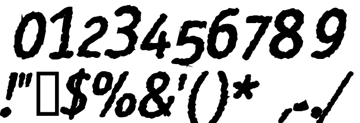 Rosango BoldItalic Font OTHER CHARS