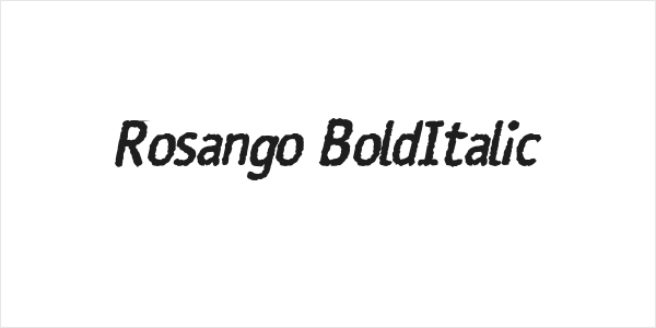 Rosango BoldItalic Logo
