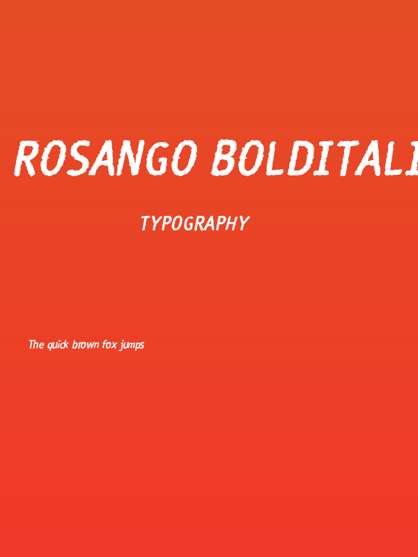 Rosango BoldItalic Poster