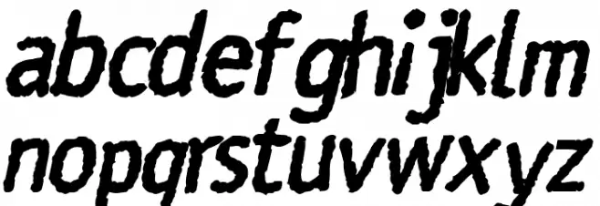 Rosango BoldItalic Caratteri MINUSCOLO