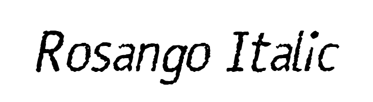 Rosango Italic  Скачать бесплатные шрифты