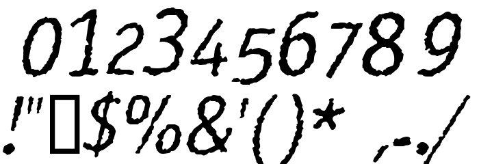 Rosango Italic Font OTHER CHARS