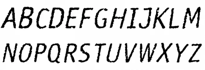 Rosango Italic 字体 大写