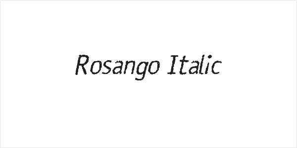 Rosango Italic Logo