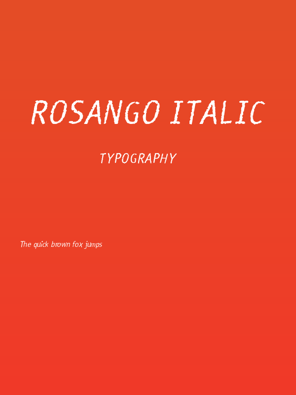 Rosango Italic Poster