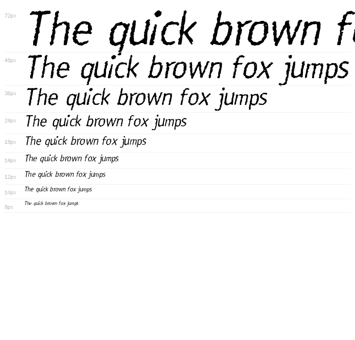 Rosango Italic Waterfall