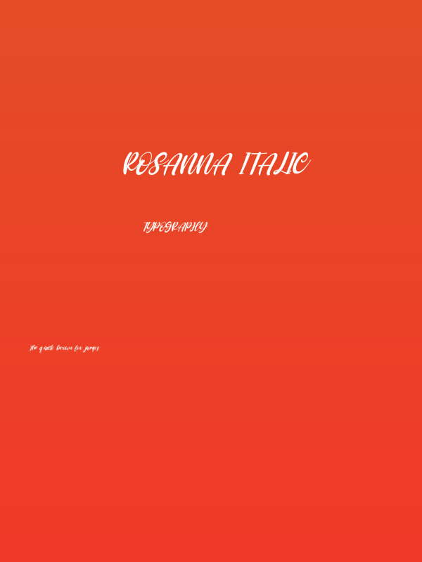 Rosanna Italic Poster