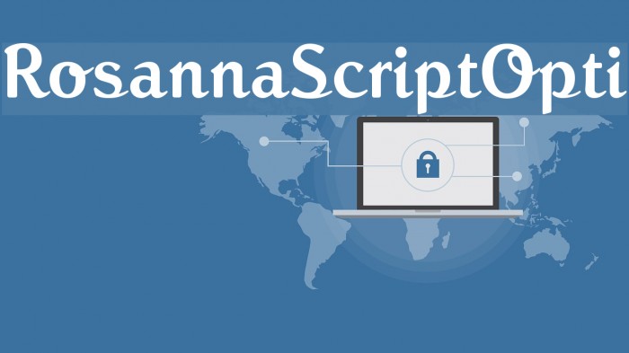 RosannaScriptOpti Font examples