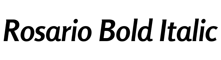 Bold italic font