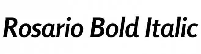 Rosario Bold Italic  font caratteri gratis