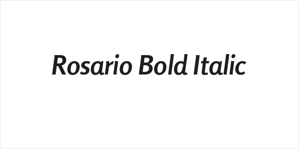 Rosario Bold Italic Logo