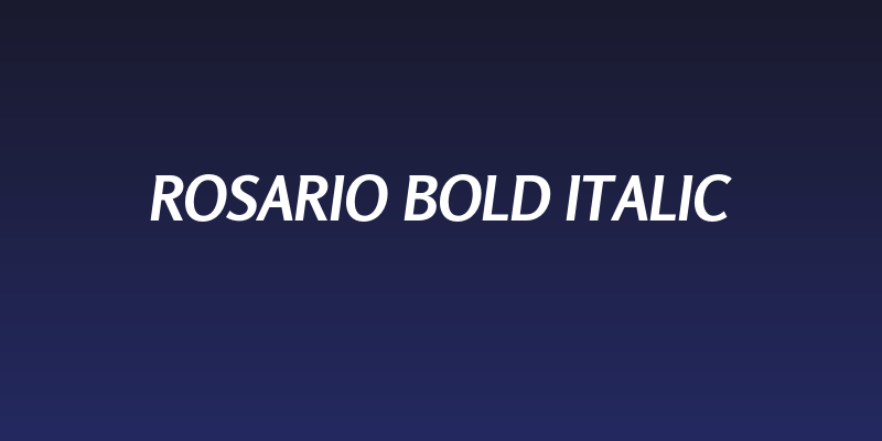 Rosario Bold Italic Social Header