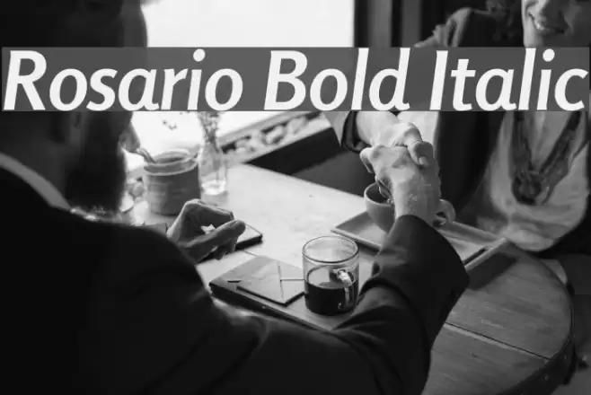 Rosario Bold Italic examples