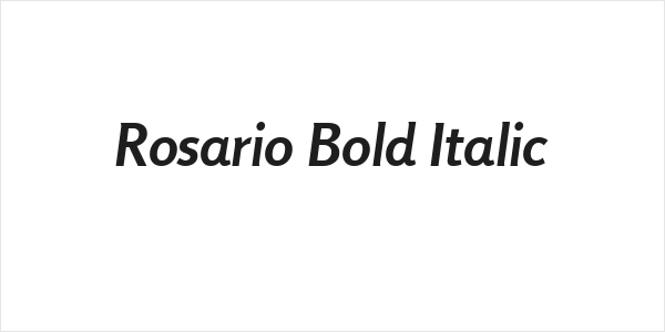 Rosario Bold Italic Logo