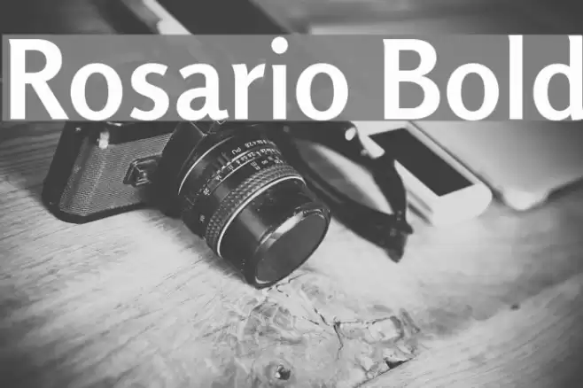 Rosario Bold Font examples