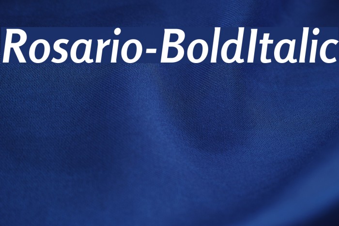 Rosario-BoldItalic Font examples