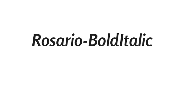 Rosario-BoldItalic Logo