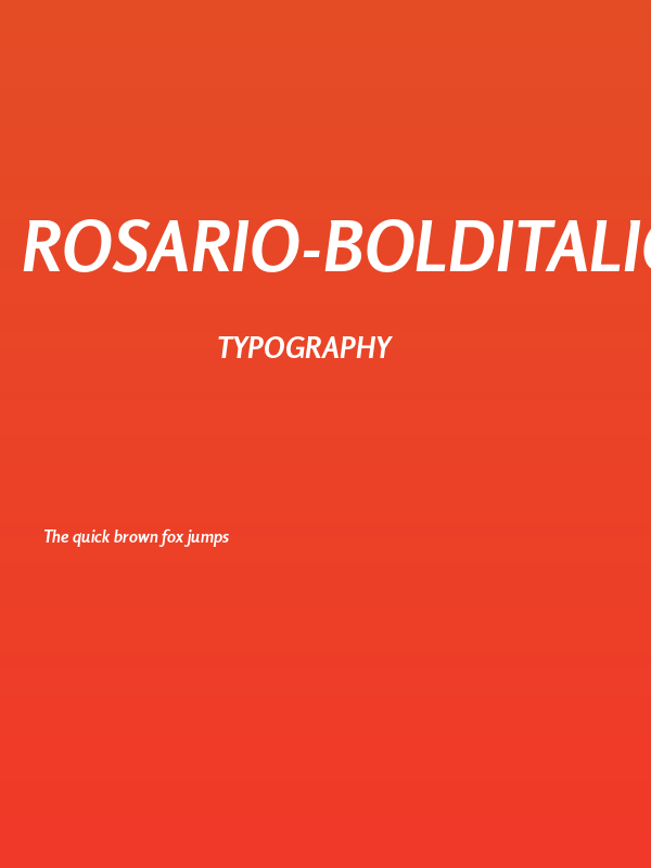 Rosario-BoldItalic Poster