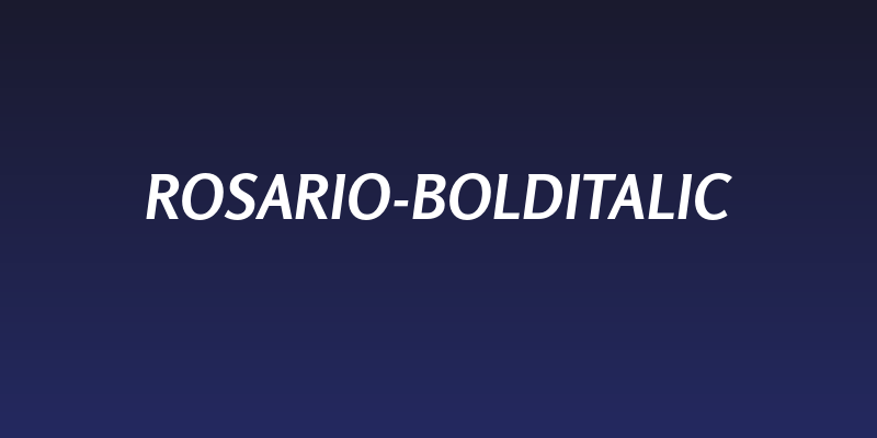 Rosario-BoldItalic Social Header