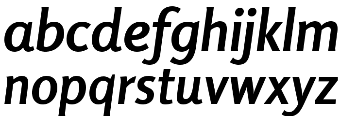 Rosario-BoldItalic Font LOWERCASE