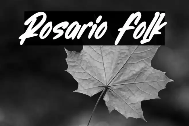 Rosario Folk Font examples