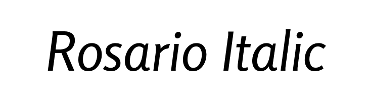 Rosario Italic Font