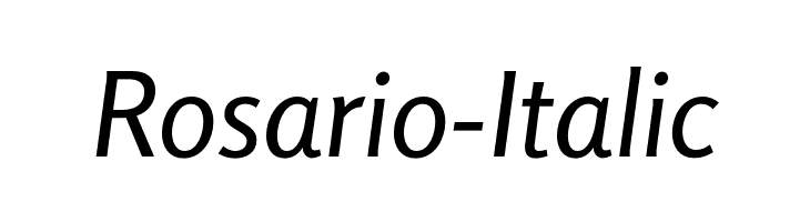 Rosario-Italic फ़ॉन्ट