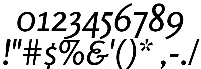 Rosario-Italic Font OTHER CHARS