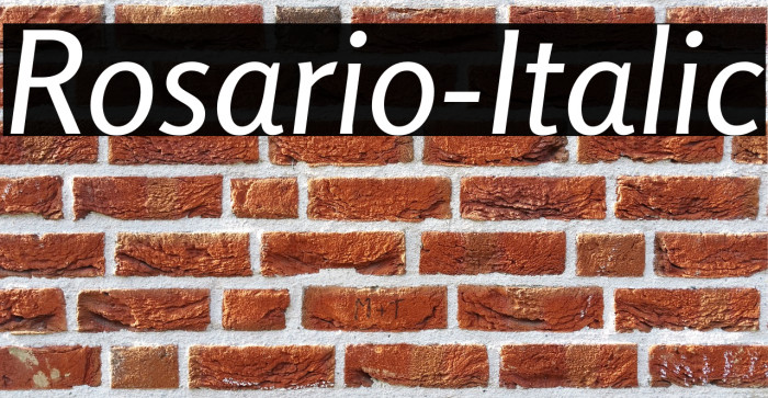 Rosario-Italic Font examples