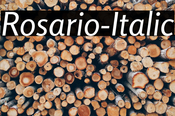 Rosario-Italic Font examples