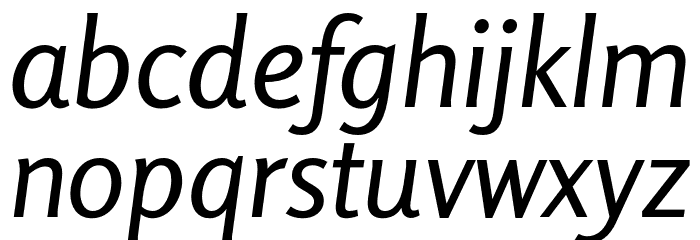 Rosario-Italic Font LOWERCASE