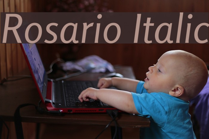 Rosario Italic Font examples
