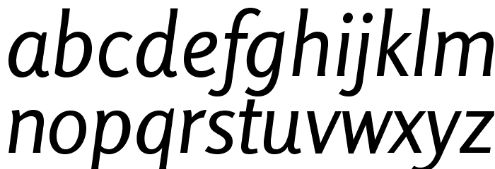 Rosario Italic Font LOWERCASE