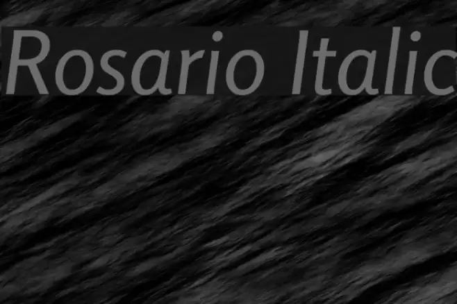 Rosario Italic Font examples