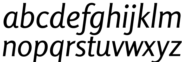 Rosario Italic Font LOWERCASE