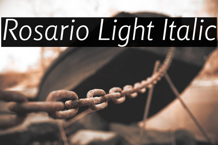 Rosario Light Italic Example 2