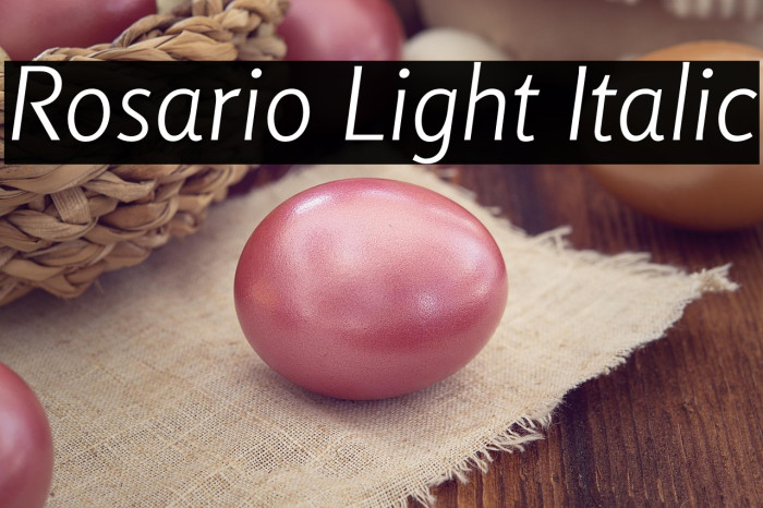 Rosario Light Italic Example 3