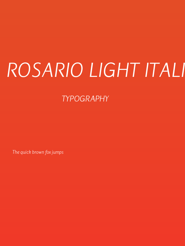 Rosario Light Italic Poster