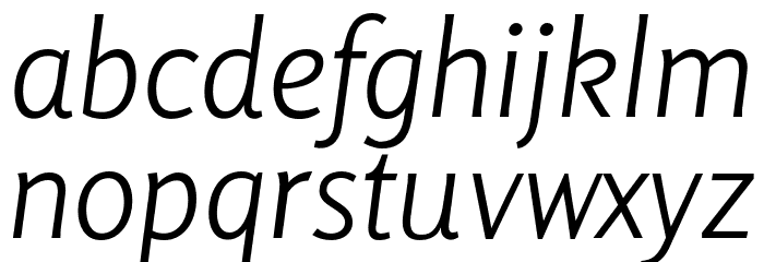 Rosario Light Italic Font LOWERCASE