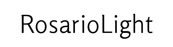 Rosario Light  font caratteri gratis