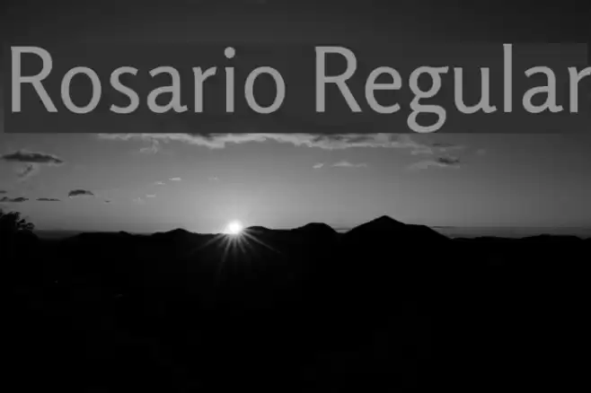 Rosario Regular Font examples