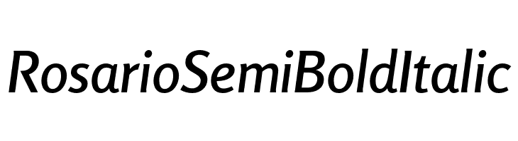 Rosario SemiBold Italic  フリーフォントのダウンロード