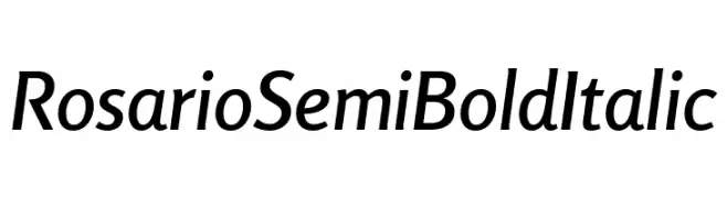 Rosario SemiBold Italic  Descarca Fonturi Gratis