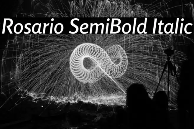 Rosario SemiBold Italic Font examples