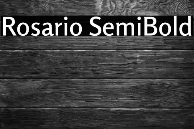 Rosario SemiBold Font examples