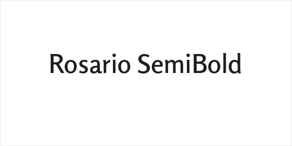 Rosario SemiBold Logo
