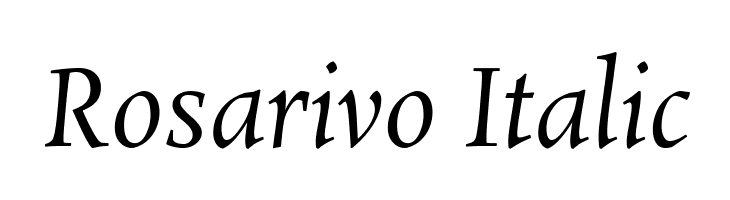 Rosarivo Italic Font