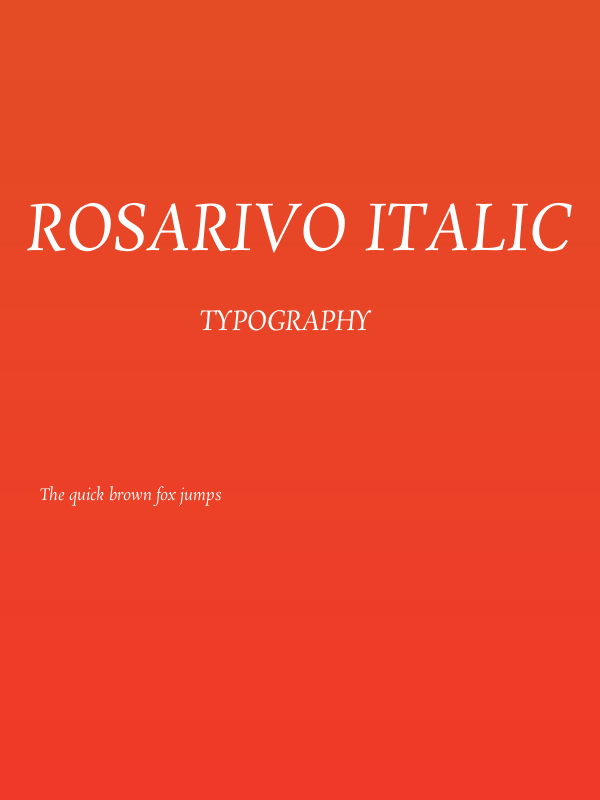Rosarivo Italic Poster
