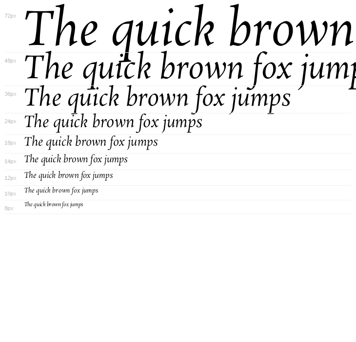 Rosarivo Italic Waterfall